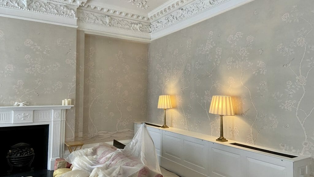 Professional wallpaper installation process in Tucson